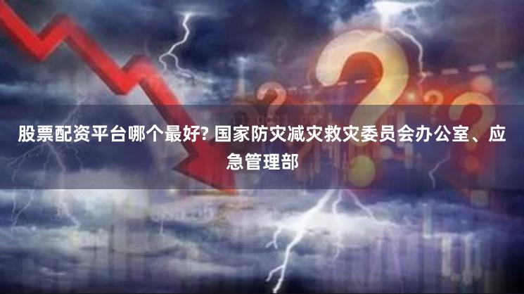 股票配资平台哪个最好? 国家防灾减灾救灾委员会办公室、应急管理部