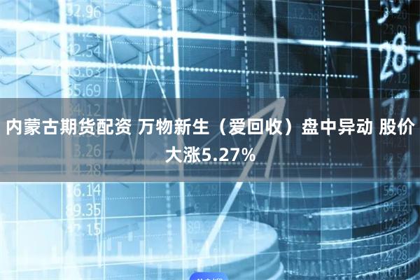 内蒙古期货配资 万物新生（爱回收）盘中异动 股价大涨5.27%